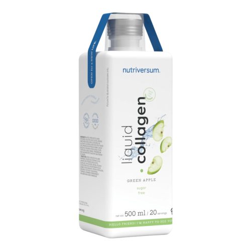 Collagen liquid Sugar Free - 500 ml - zöld alma - Nutriversum