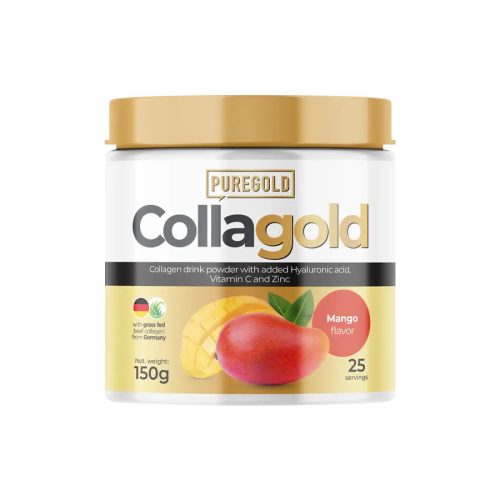 CollaGold Marha és Hal kollagén italpor hialuronsavval - Mango - 150g - PureGold