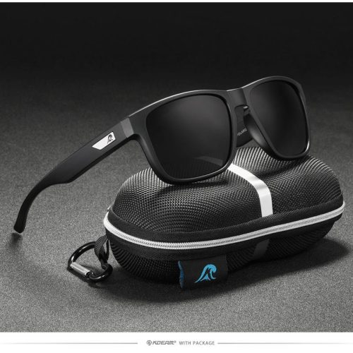 KDEAM Unisex Polarizált UV400 napszemüveg + Ajándék tokkal - Fekete